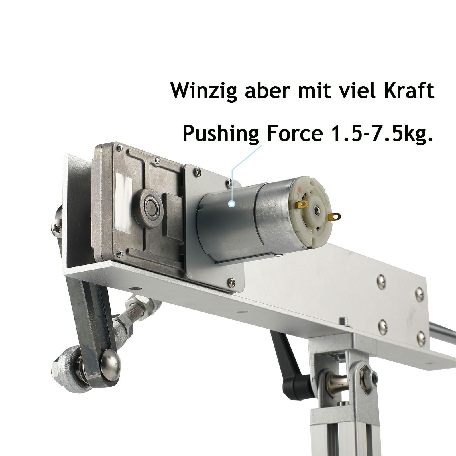 DC 12V Linearmotor Resiprocating Linear Actuator Motor mit Hub 30mm-150mm Adjustable für DIY Design Maschine Lab Testing 95rpm mit Funkfernbedienung JQ-RL-YY05 (12V150mm95rpm)