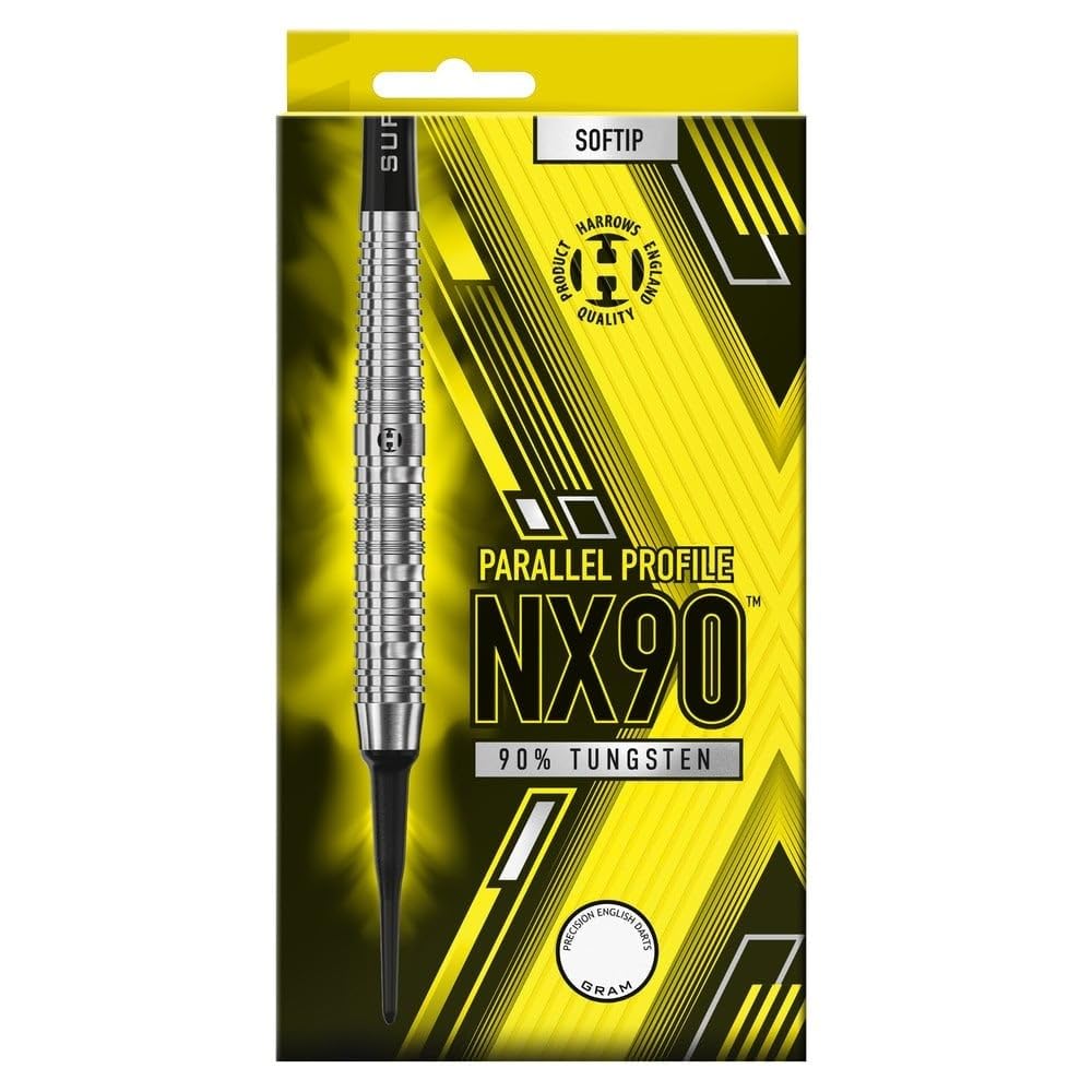 Harrows Lot de 3 fléchettes NX90 Professionnelles 90% tungstène 18g 20g Pointe Souple