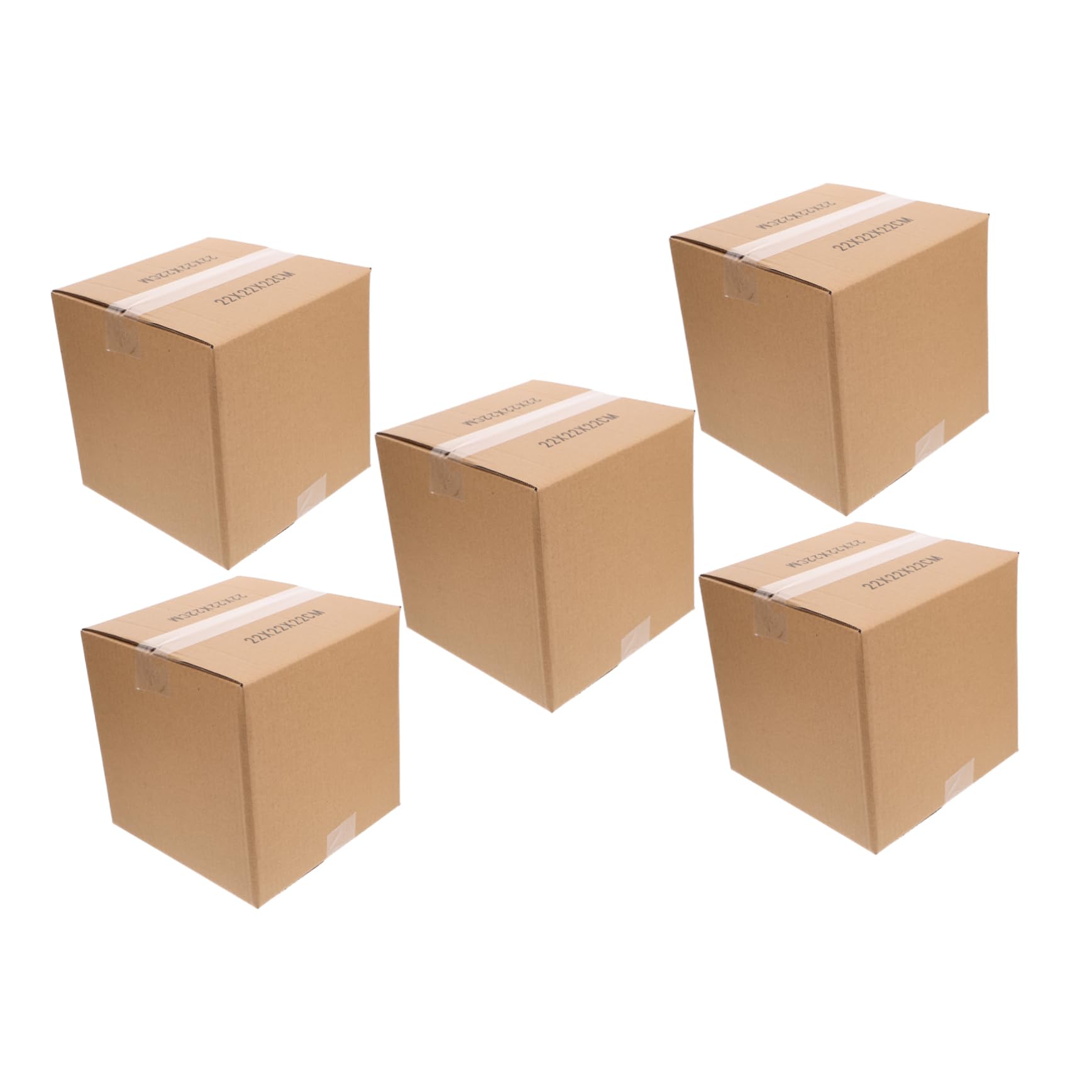 Kleine Quadratische Versandkartons 5 Stück aus Papier Braun
