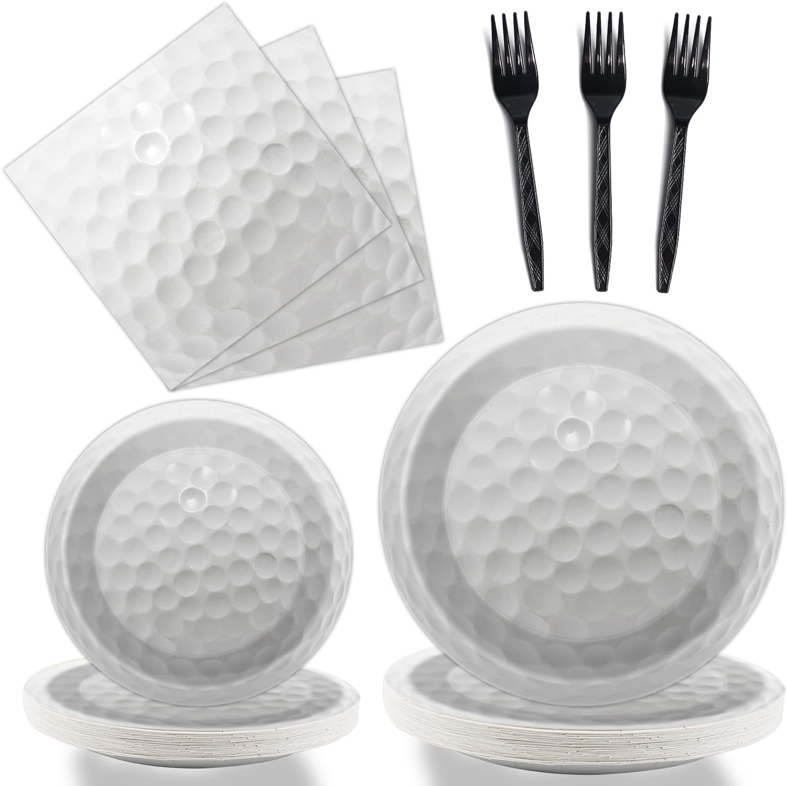 gisgfim 96 Pcs Golf Party Supplies Bundle Paper Plates Napkins Golf Sports Party Birthday Decorations Favors For Kids Serves 24