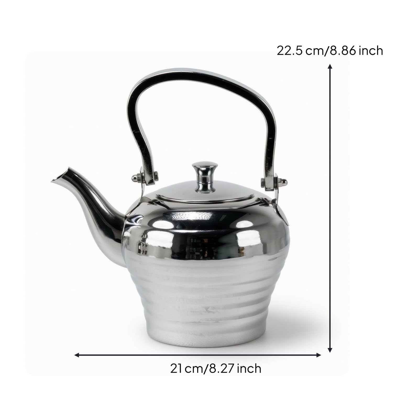 Tetera con Filtro Integrado Pulida Tetera Acero Inoxidable Versátil Hervidor con Filtro Integrado para Cafetería, color to 2, 1.6L