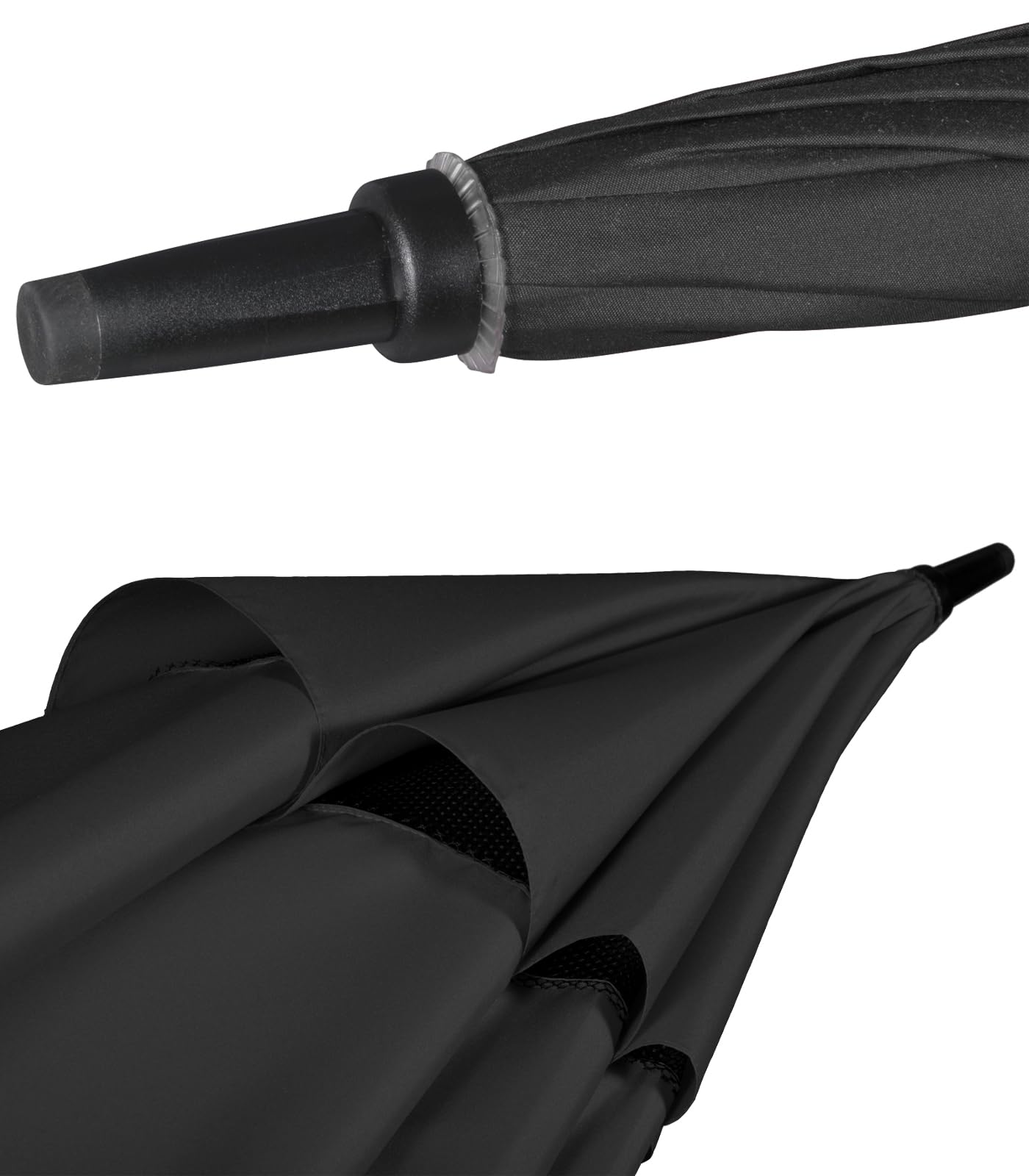 iX-brella 130 cm XXL Fiber-Golfschirm Automatik doppeltes Dach mit Ventilationsbezug