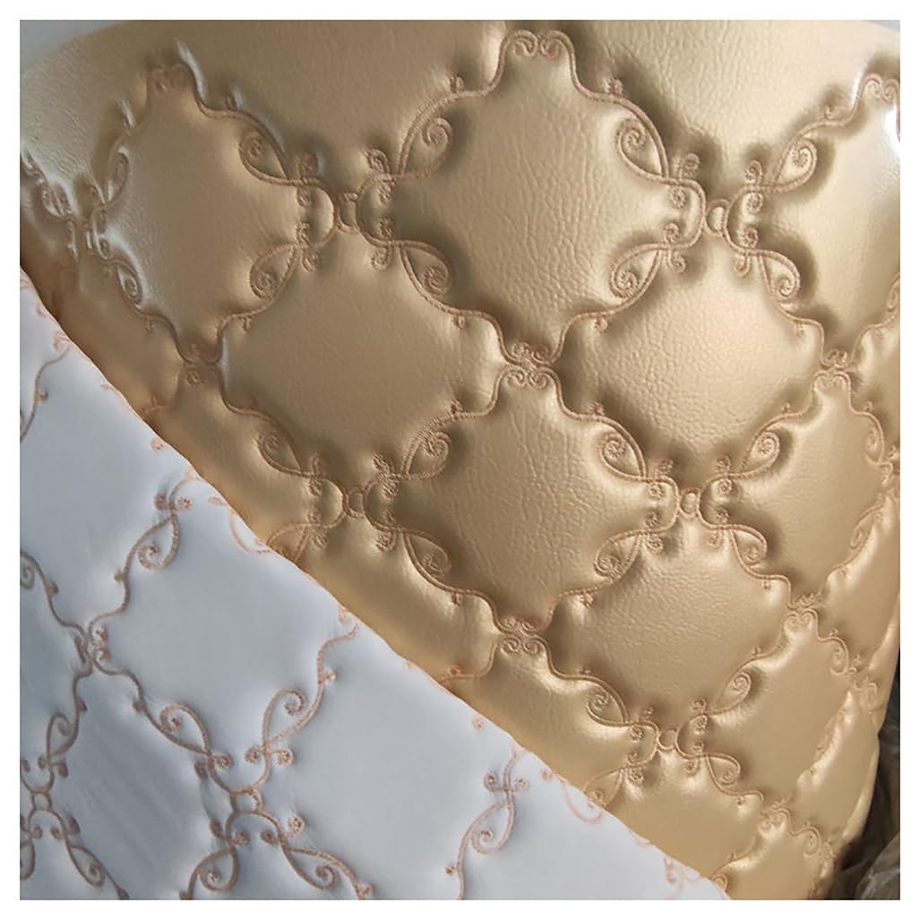 Tissu simili cuir d'ameublement imperméable et résistant or 8m - 8
