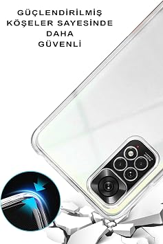 PrintiFy Xiaomi Mi Note 10 Kamera Korumalı Kapak Floral Pudra Tasarımlı Şeffaf Kılıf