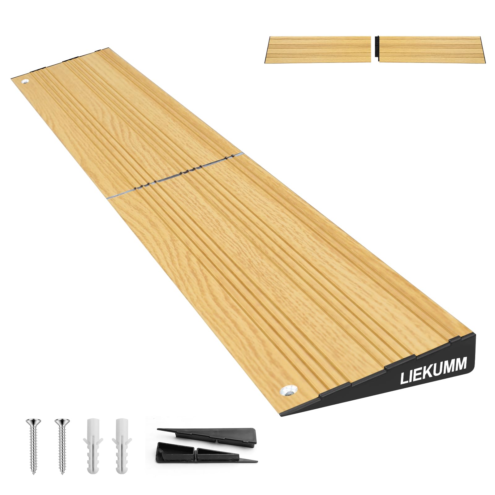 LIEKUMM Aluminium Wheelchair Ramp 2.5 cm Height, 2000 kg Load Capacity Detachable Threshold Ramp