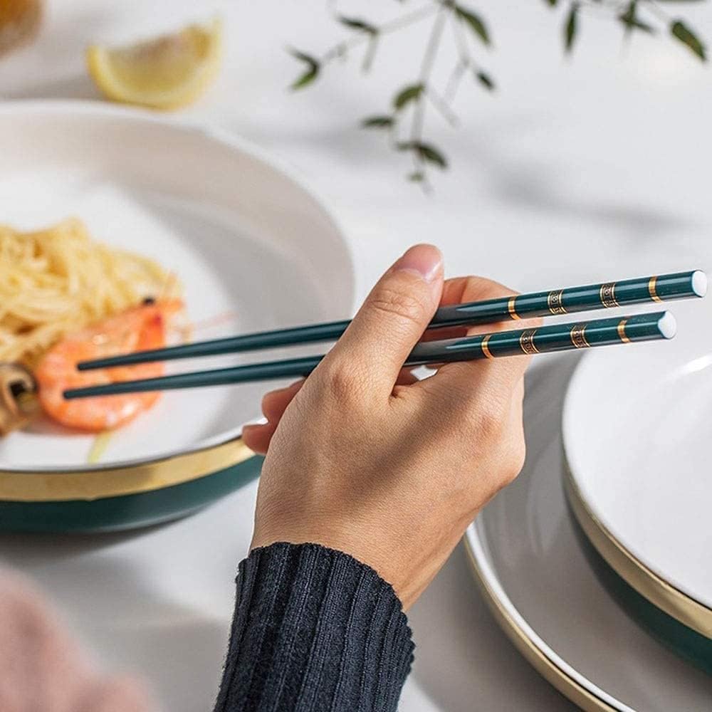 baguette coréenne baguette japonaise Ensemble de baguettes asiatiques en céramique de luxe nordique réutilisables faciles à nettoyer antidérapantes