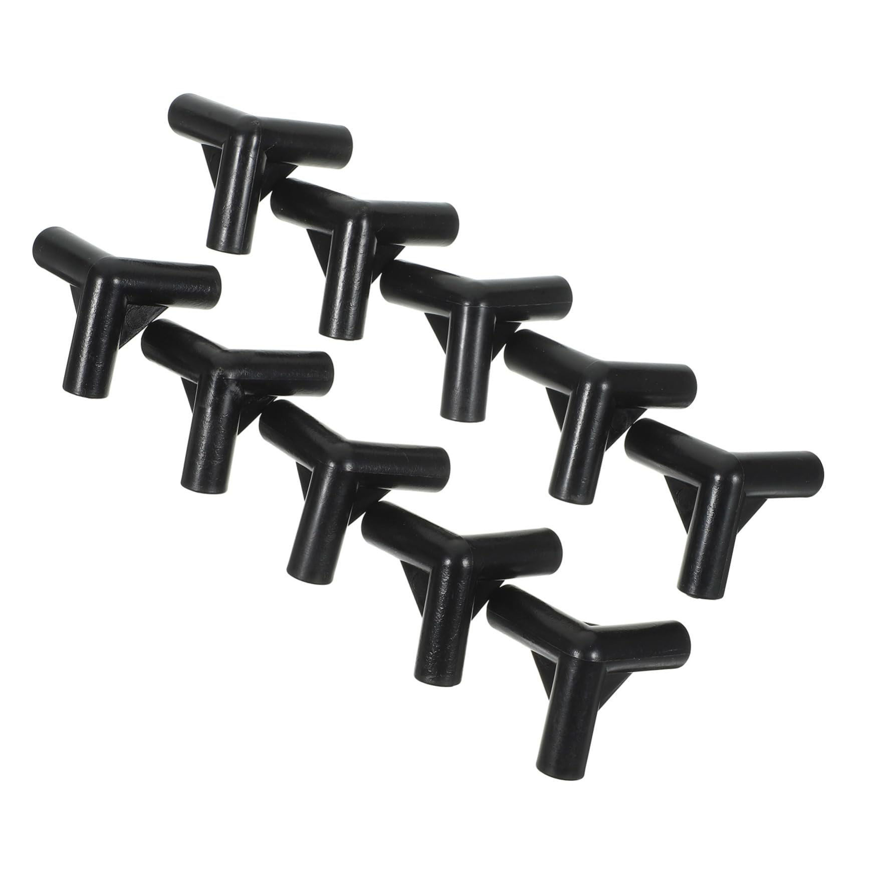 BESPORTBLE 24 Pièces Connecteurs Coudés pour Tente Auvent en PE Noir, Pièces de Rechange Solides et Faciles à Installer pour Camping et Terrasse
