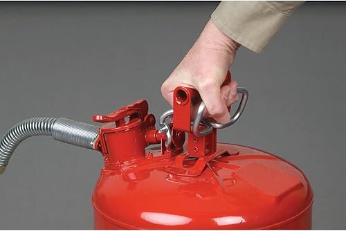 Miniatura 2 de Type II AccuFlow Recipiente extinguidor de metal para inflamables, 2.5 galones, SS extinguidor, manguera de metal de 1 pulgada, Rojo, 1
