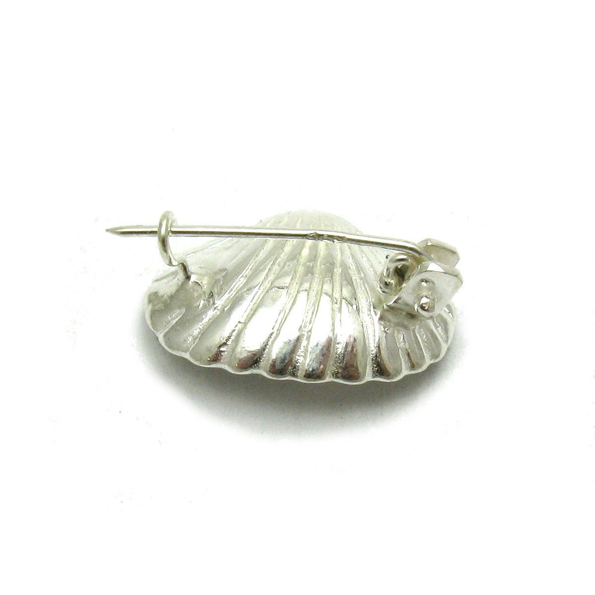 Sterling Silber Brosche Shell mit 6mm Perlen massiv 925 Empress