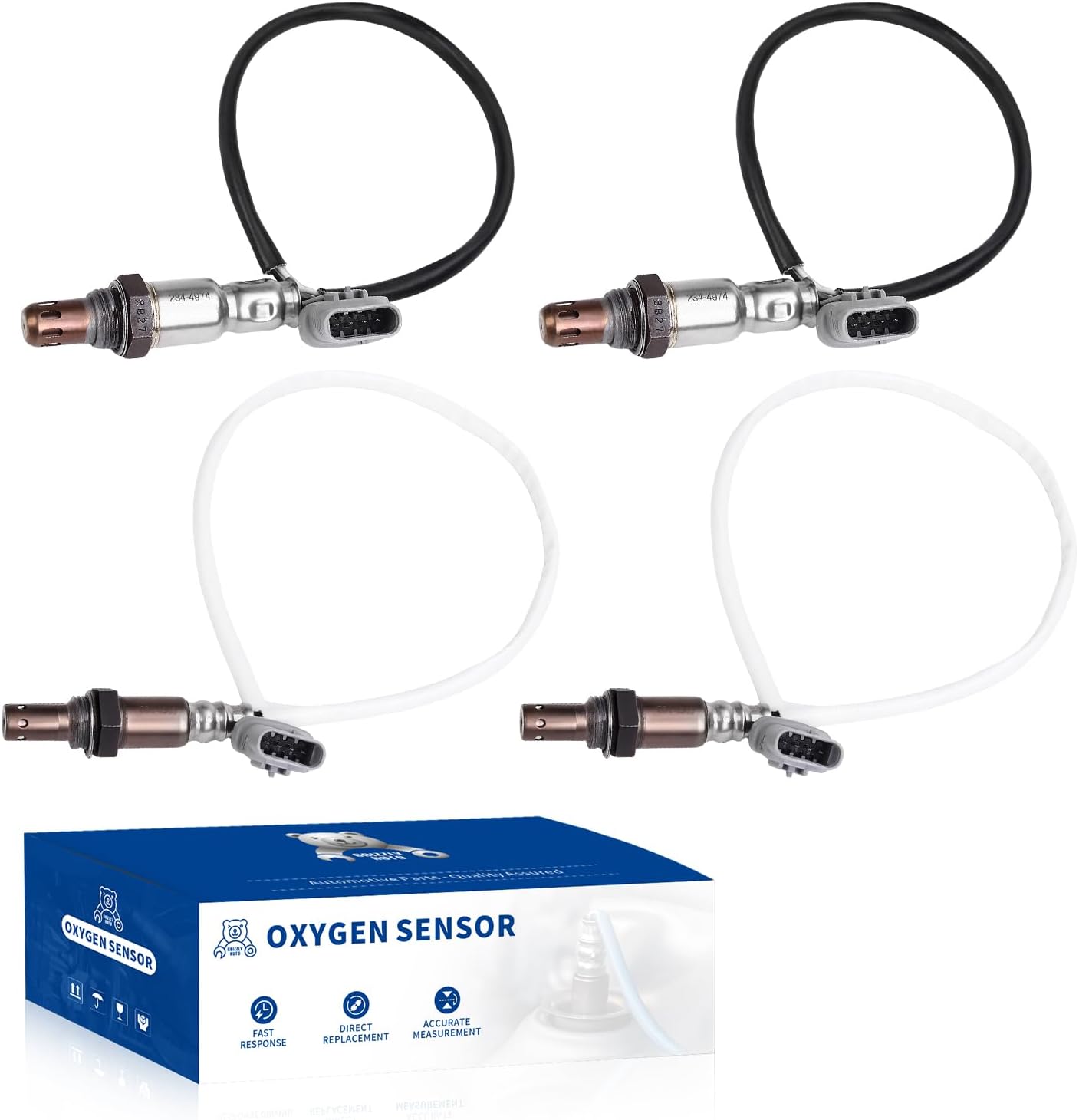 O2 Oxygen Sensor Upstream Downstream for Chevy Silverado 1500 Suburban Tahoe for GMC Yukon XL Sierra 1500 5.3L 6.2L 2014-2018, for Cadillac Escalade 6.2L 2015-2018 Replace 234-4940 234-4974 4Pcs