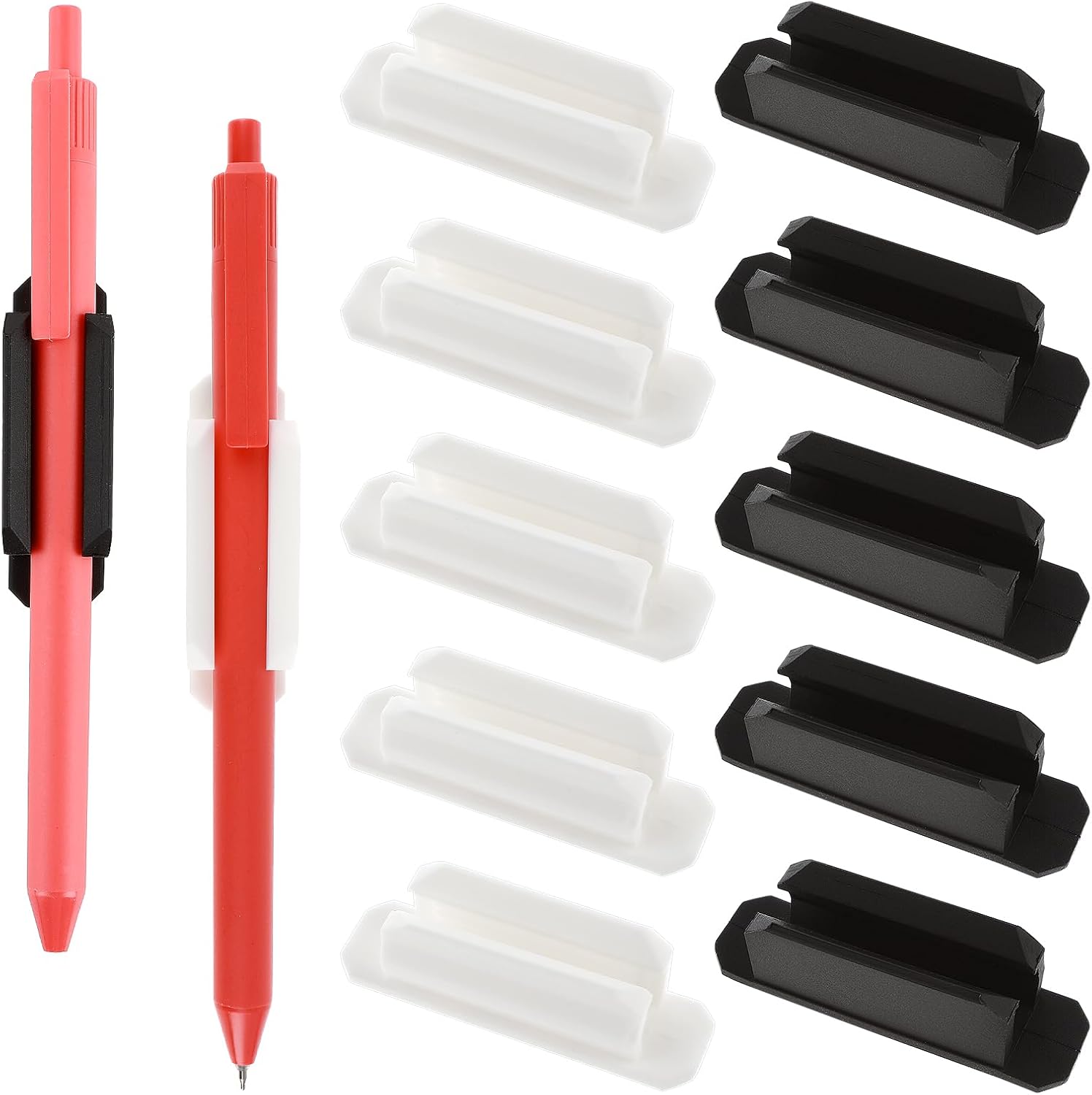 Ouligay 10pcs Adhesive Pen Holder, Silicone Single Pen