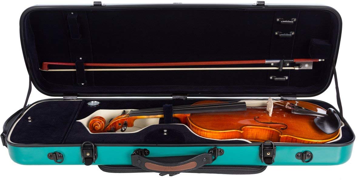 Geigenkoffer Glasfaser Oblong 4/4 green - navy blue M-Case