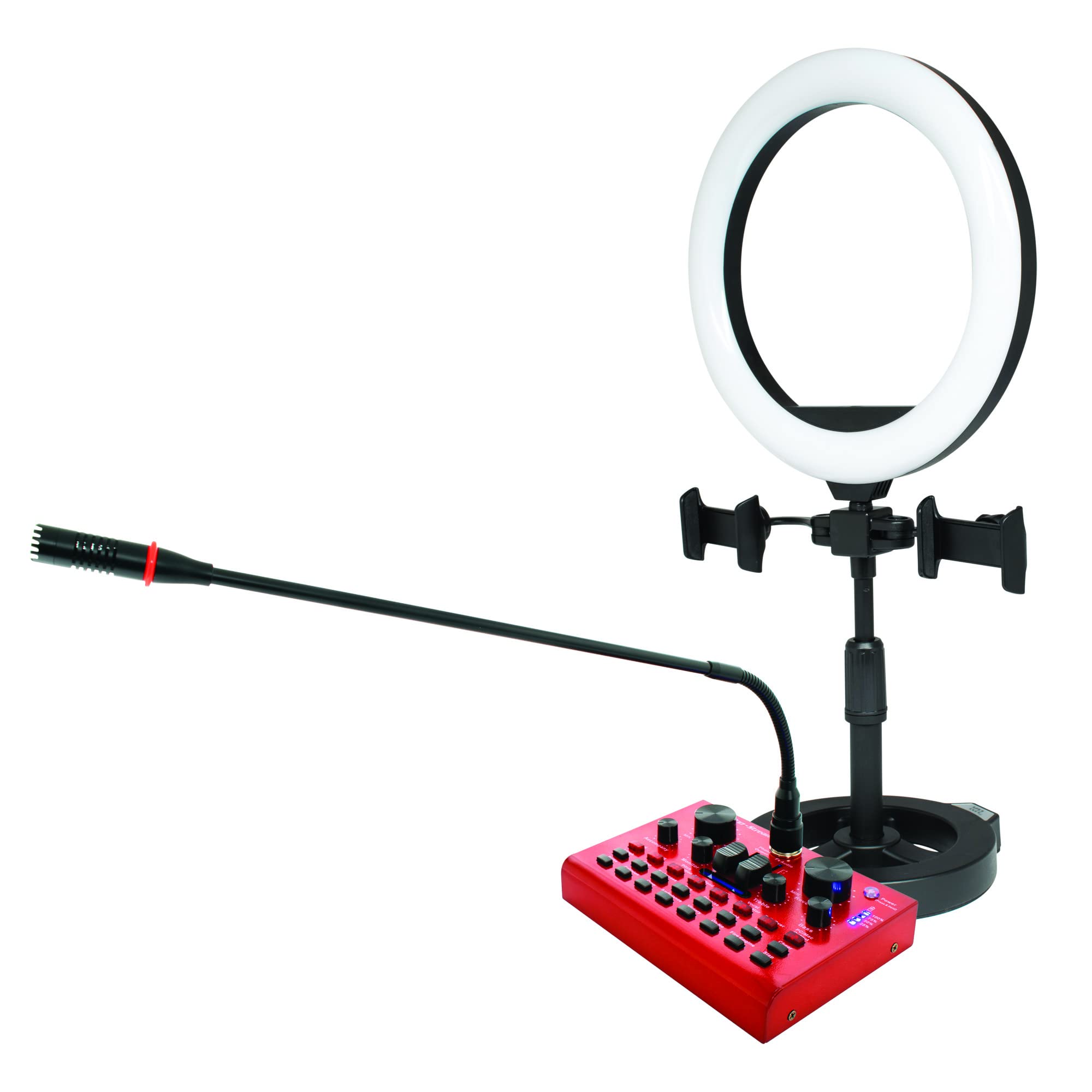 VocoPro Portable Studio, USB Audio Interface with Microphone and, Ring-Light for Recording and Streaming. (Streamer-Desktop-Vlog) - Image 2