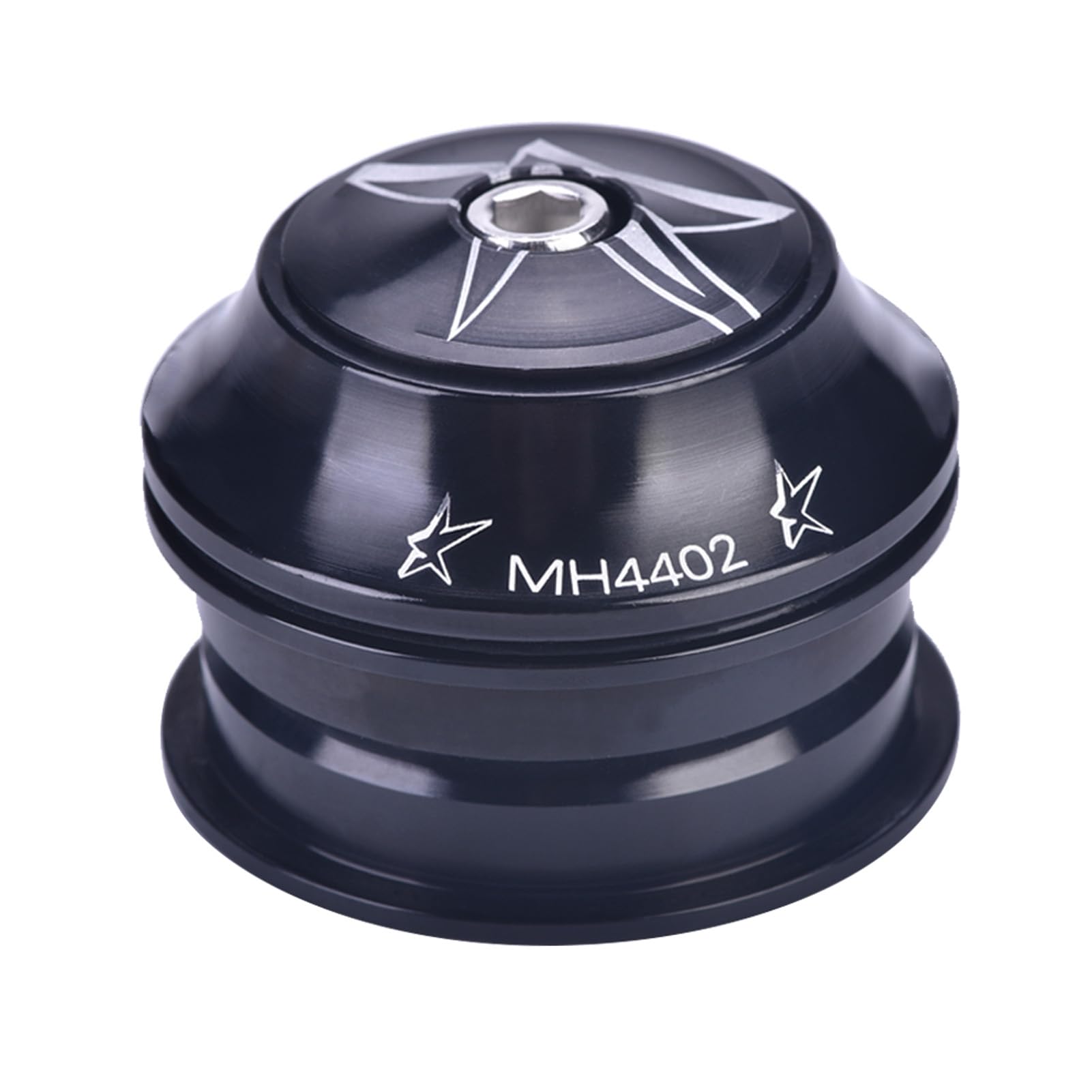 Acouto Bearing Headset 44mm Head Tube Aluminum Alloy Threadless Headset Anti-rust Accessories 3 Colors (Black)