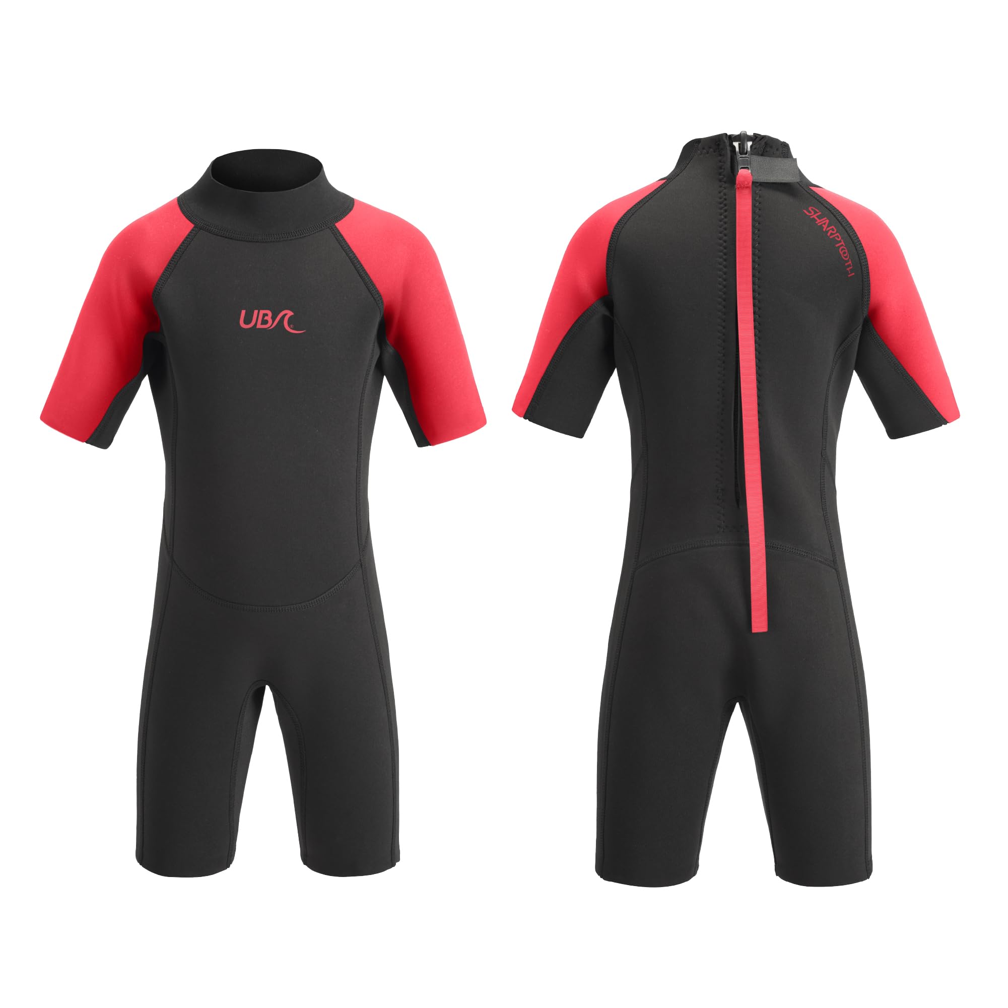 Urban Beach Sharptooth Kids Full Length 2mm Summer Wetsuit, Stretchy Neoprene Surfing & Diving Wetsuit with UV Protection