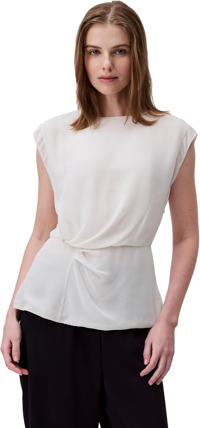 Calvin Klein Jeans Womens Chiffon Twist Front Blouse - Image 2