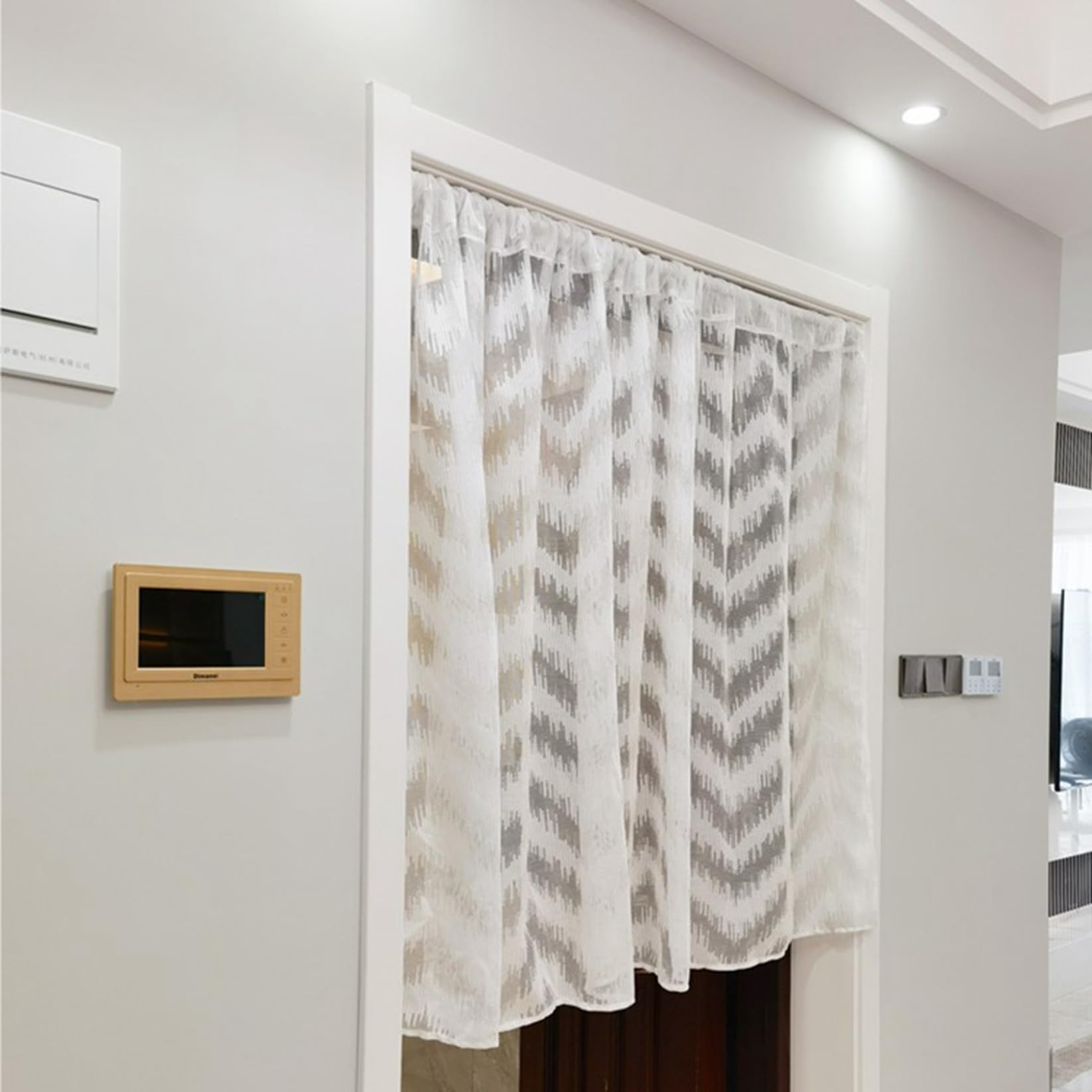 Amazon｜のれん レースのれん チュール 透かし ドア用 暖簾 目隠し 100