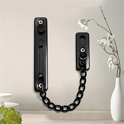 Miniatura 3 de Cerradura de cadena de puerta, guardia de cadena de seguridad de acero inoxidable para puerta, cadena de bloqueo de puerta gruesa con tornillos,