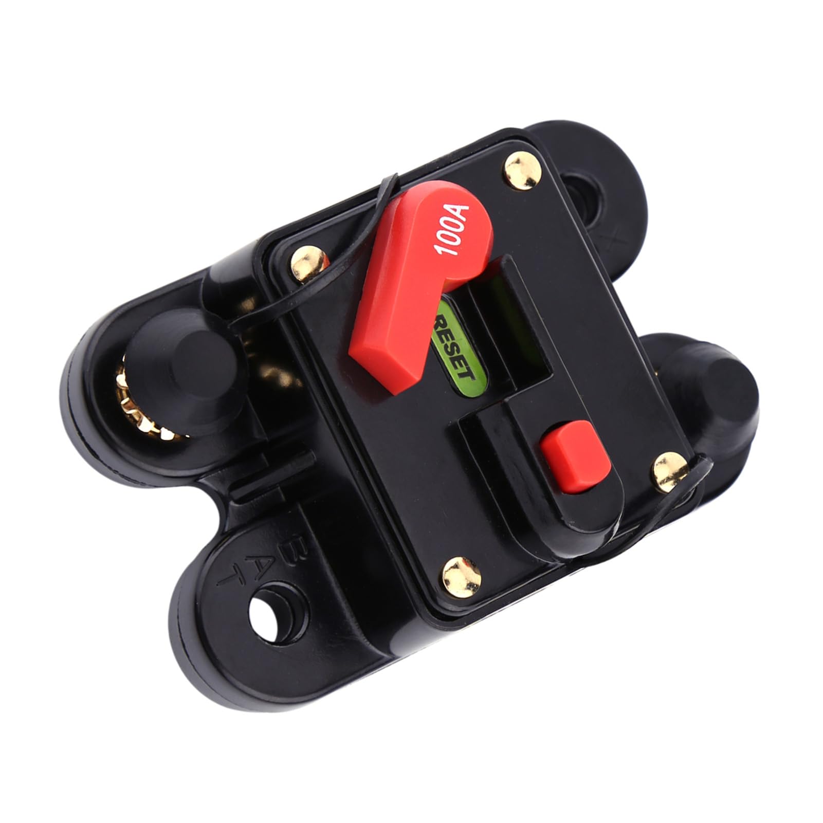 QWORK® 100A zekeringhouder Handmatige reset, autobescherming Reset stroomschakelaar met handmatige reset voor autobescherming stereoschakelaar