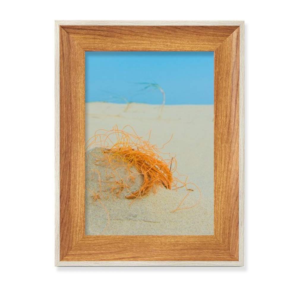 Affichage tableau art peinture océan plage et cadre bois