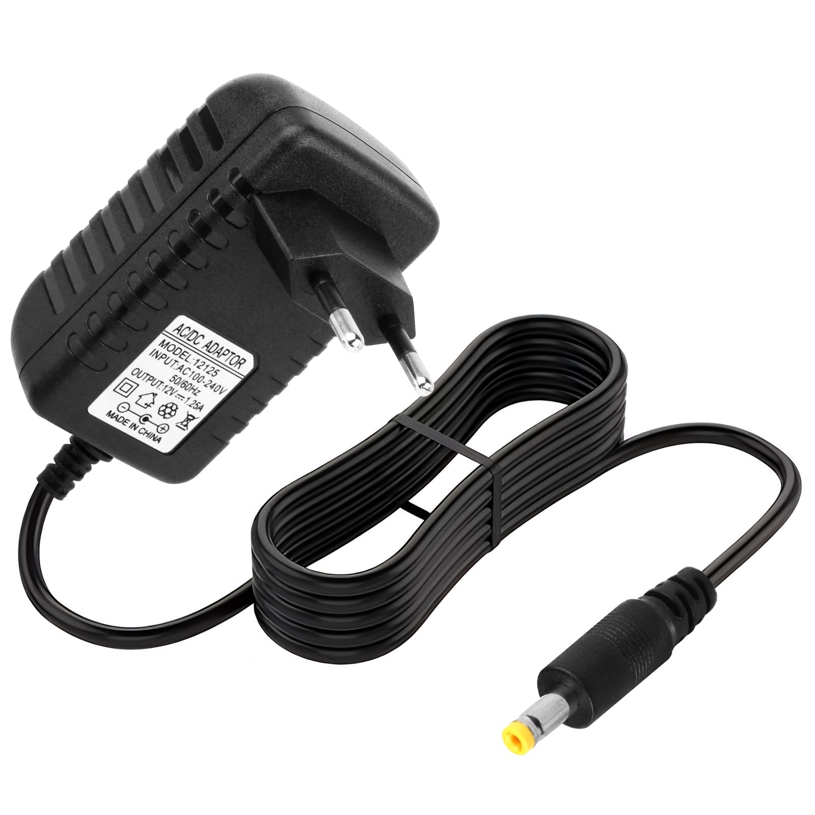 15W Cargador para Echo Dot 3.ª 4.ª 5.ª Generación, Adaptador de Corriente 12V 1.25A para TV Cube Dot Kids Edition 3.ª 4.ª Generación, Cable de Alimentación 12V 15W Charger 2M