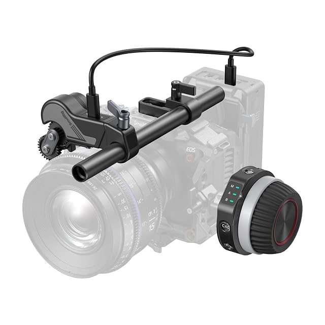SmallRig SmallRig Wireless Follow Focus Kit (Lite) with Handwheel Controller & Receiver Motor, A/B Stops & 15mm Rod Clamp, Compact Design, Widely Compatible with Cinema and Zoom Lenses with High Damping - 4296