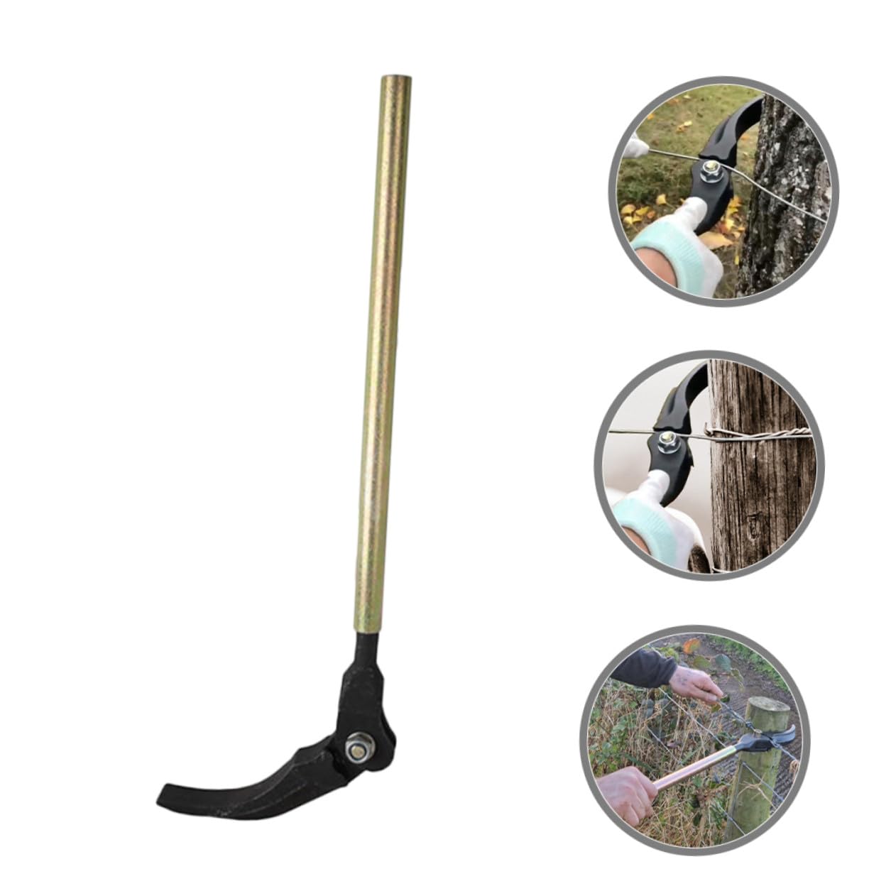 Tensor de Alambre Práctico de Acero para Cercas de Púas y Alambre Liso, Herramienta Portátil para Tensar Vallas en Jardines y Zonas Agrícolas