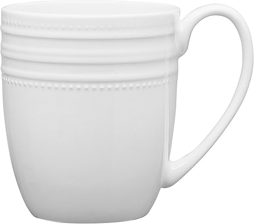 Miniatura 2 de Mikasa Kamryn - Juego de 4 tazas ligeras de porcelana vegana, 13.5 onzas, color blanco