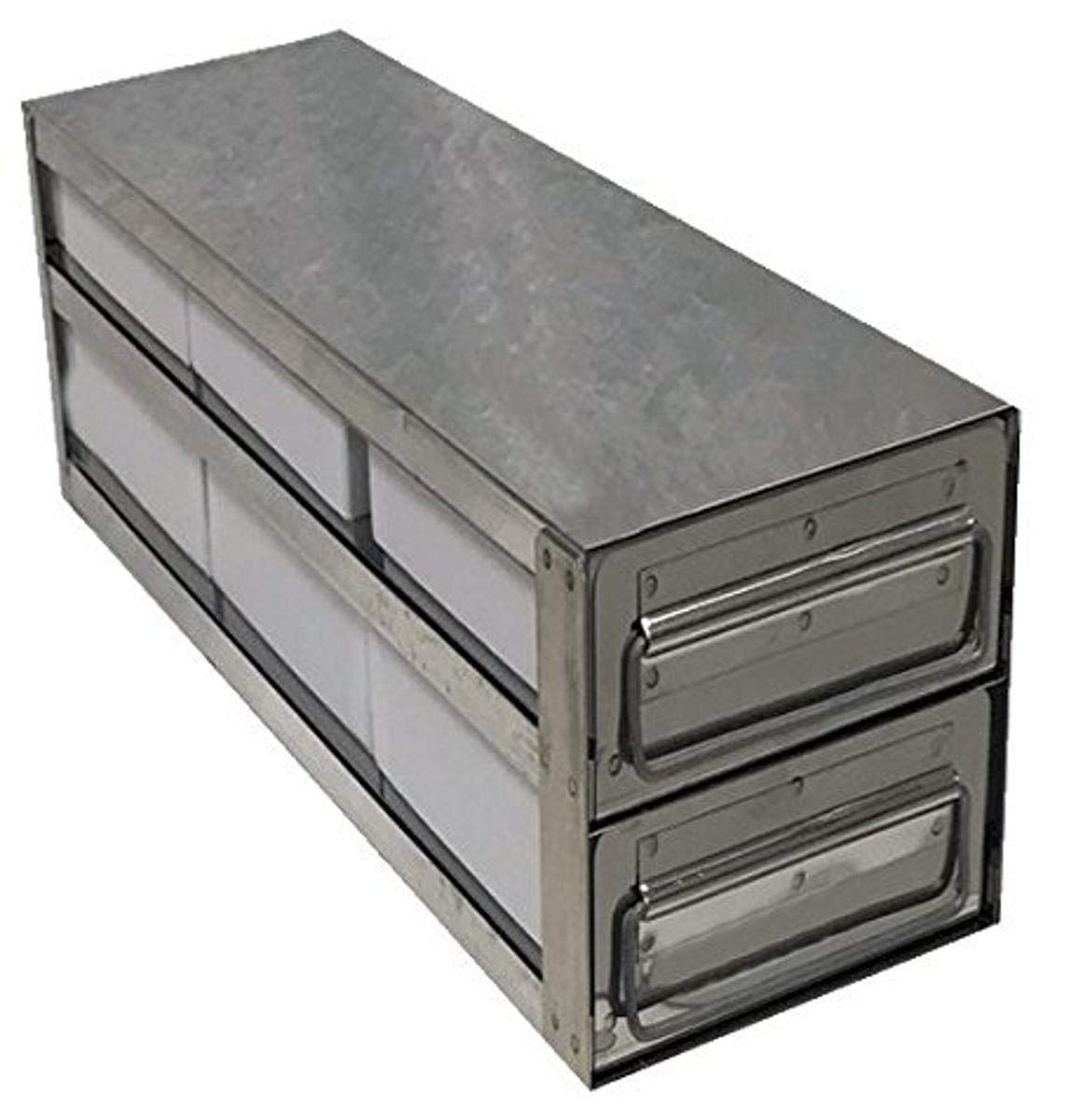 Labrepco LAB323UD100 Upright Freezer Drawer Racks (Stainless Steel) with 100cell Fiberboard