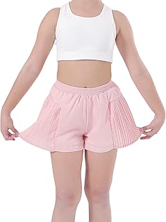SPFASZEIV Pantalones Cortos de Mariposa para Niñas con Bolsillos 2 en 1 Falda Pantalón para Correr Tenis 3-15 años