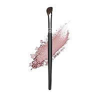 Vista 1 de Cepillo de sombra de ojos, forma de hoz suave pony pelo sombreado cepillo de sombra nasal, mango de madera negro