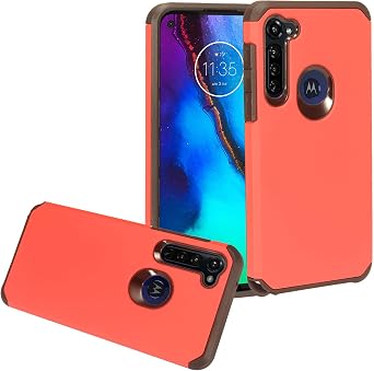for Motorola Moto G Stylus XT2043, Moto G Power XT2041 2020 Version - Rubberized Hybrid Phone Case - AH2 Red