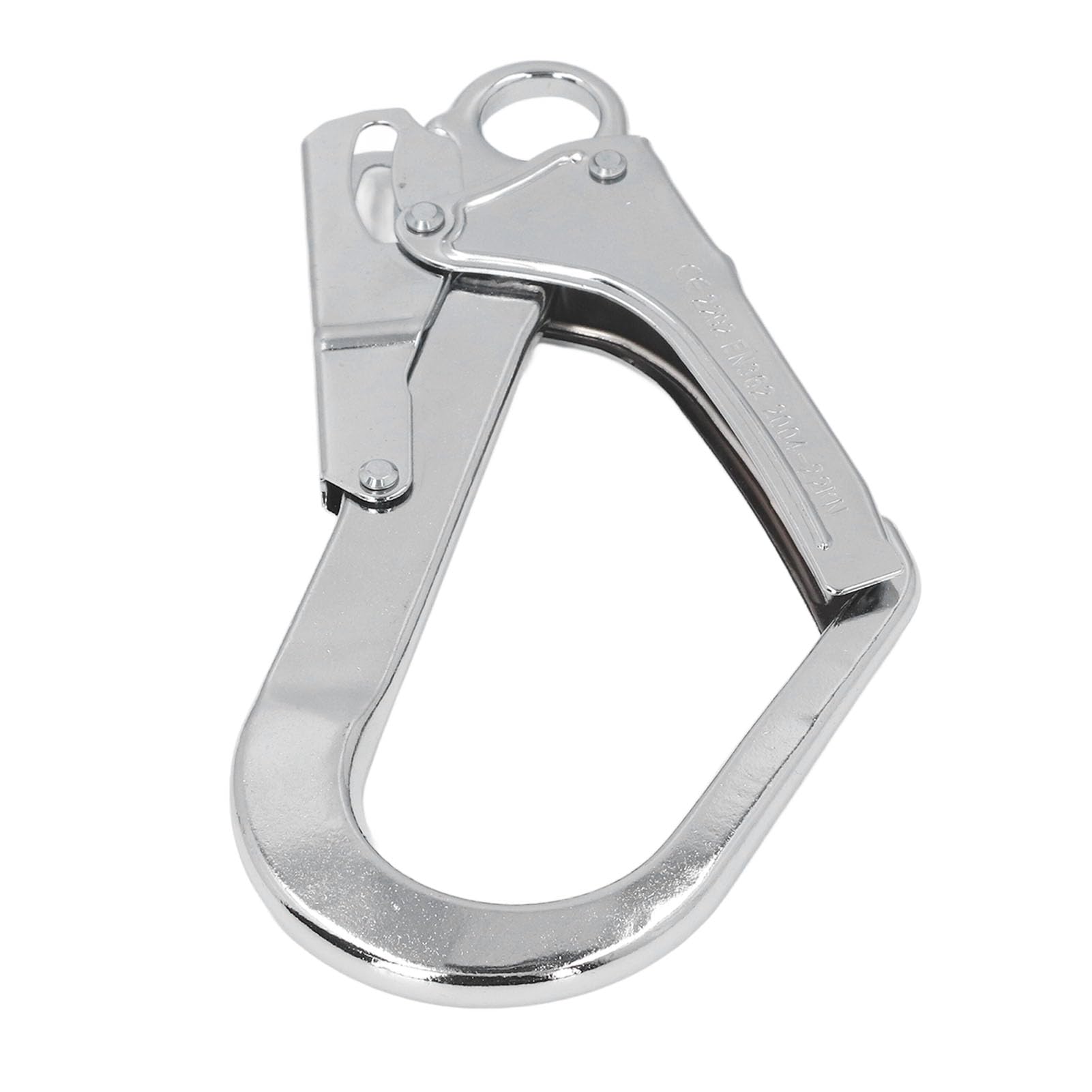 Gancio a Moschettone di Sicurezza per Impalcatura da Arrampicata 25KN, Argento, Acciaio Legato, CARABINER, Attrezzature per Animali di Allevamento, Rettangolare, Chiusura Automatica
