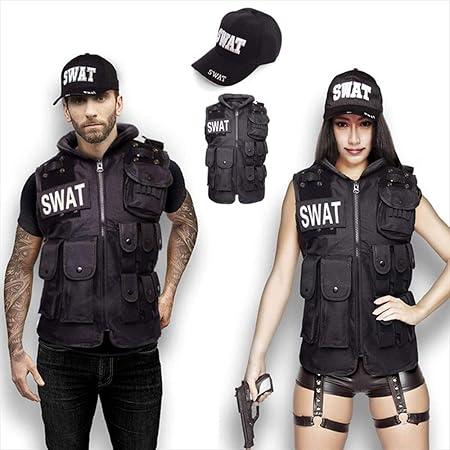 Amazon ハロウィン 仮装 コスプレ Swat スワット レディース メンズ ベスト 帽子 男性 衣装 コスチューム ポリス 警察 タクティカルベスト ミリタリー アーミー キャップ ベスト 帽子 2点セット 男女兼用 Barsado コスプレ 仮装 通販 Amazon ハロウィン 仮装 コスプレ Swat スワット レディース メンズ ベスト 帽子 男性 衣装 コスチューム ポリス 警察 タクティカルベスト ミリタリー アーミー キャップ ベスト 帽子 2点セット 男女兼用 Barsado コスプレ 仮装 通販