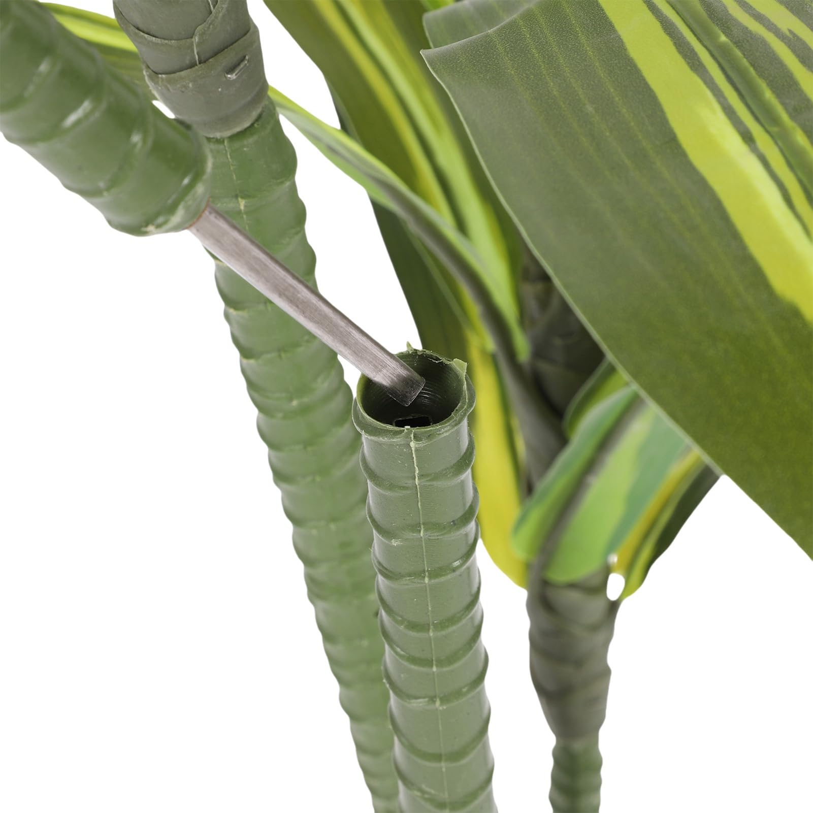 Emoshayoga Faux Arbre Dracaena Fragrans Incroyablement Réaliste, Fausse Plante pour la Maison, Le Bureau, Le Salon, 1 unité (120 cm)
