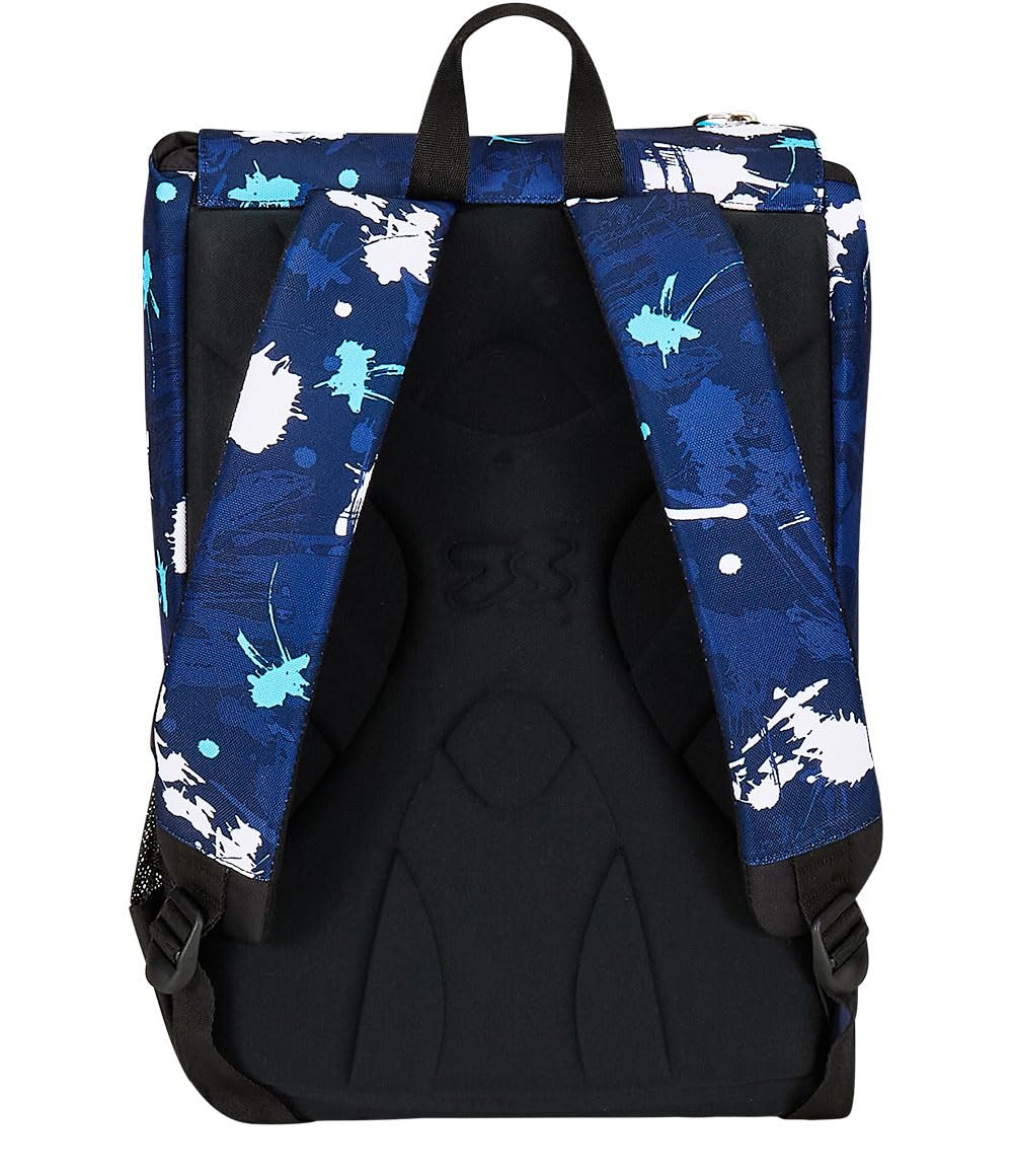 Seven Zaino Doppio Scomparto Estensibile, SpottyBlue, Blu, Maxi Capienza, Schienale Preformato, Bambini e Ragazzi, Scuola & Viaggio
