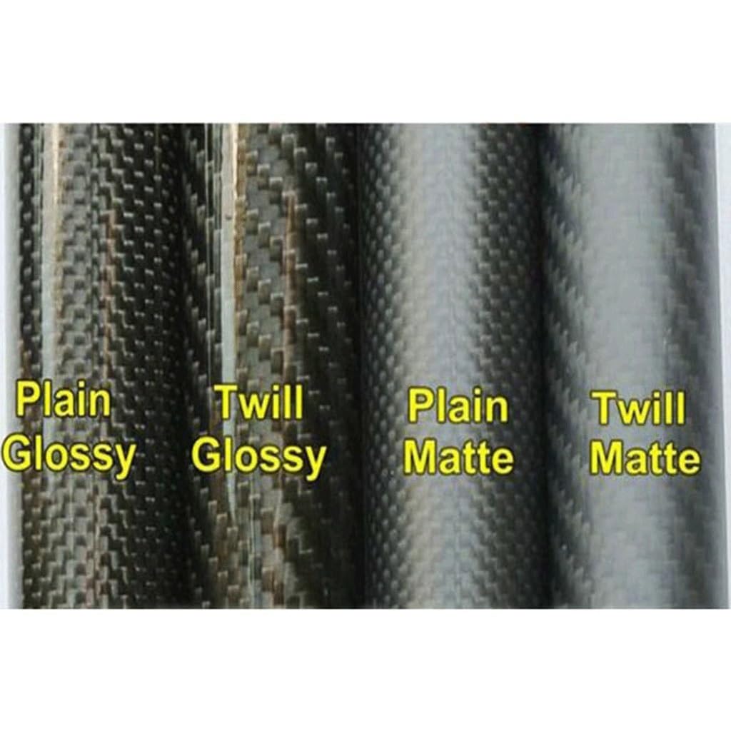 Tubo circolare in fibra di carbonio 3K, parete da 1 mm, diametro esterno 21-30 mm, lunghezza 500 mm.(23x21x500mm)
