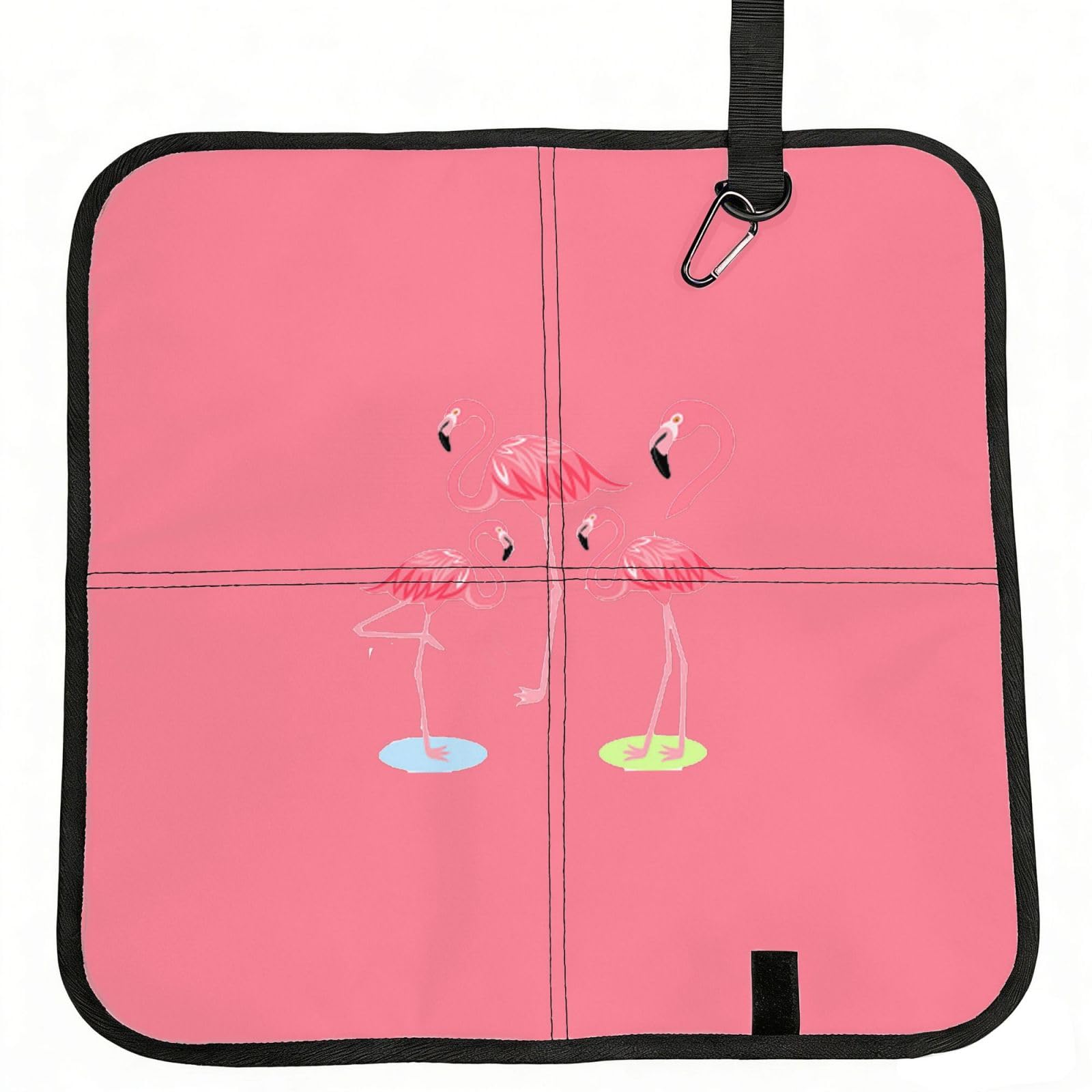 PPHGUT Four Flamingos Print Foldable Seat Cushion Waterproof Portable Chair Pad Travel Outdoor Picnic Camping