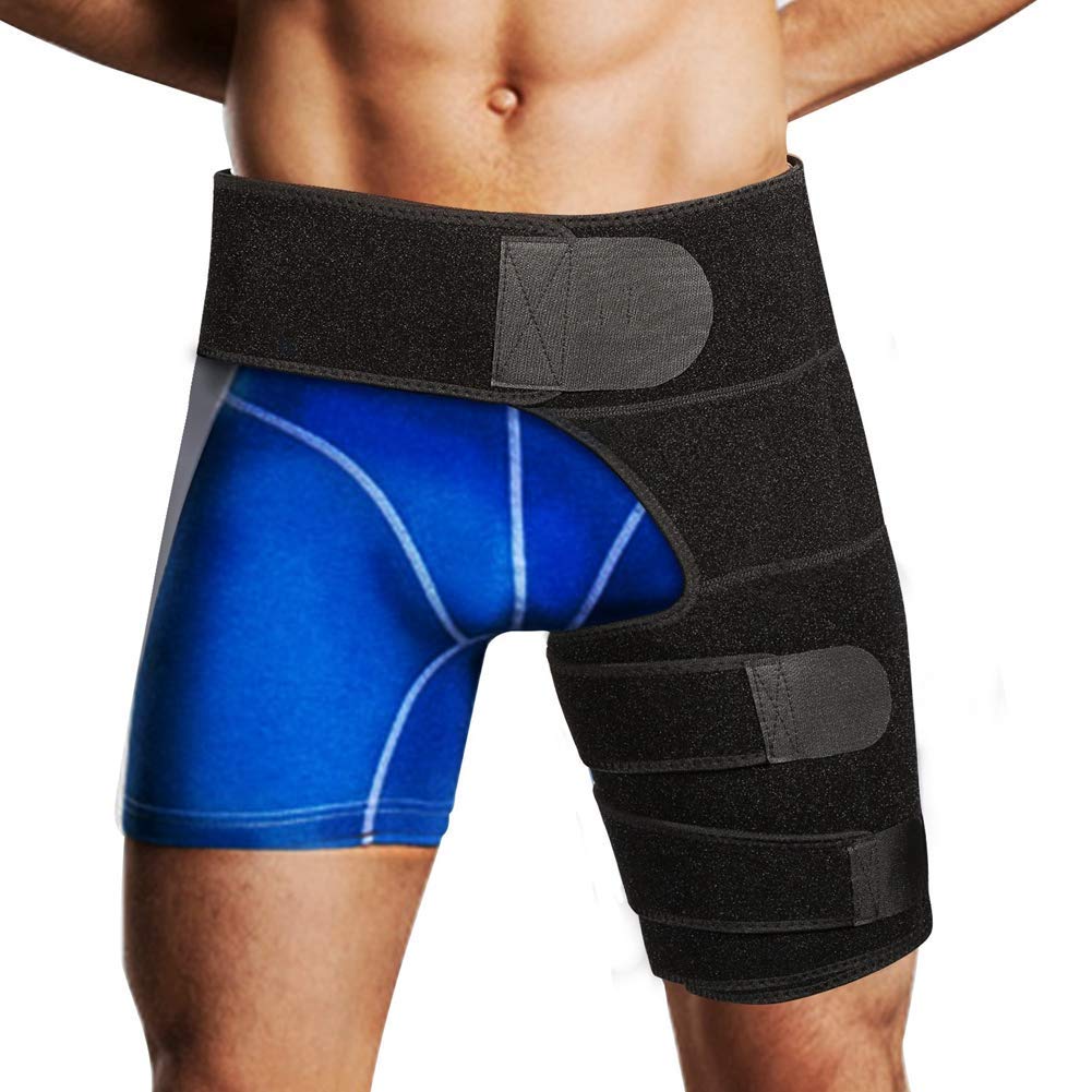 Ortho Wrap Hip Brace - Adjustable Compression Support for Hip, Groin, and Thigh Pain Relief - Fits Men and Women, Left or Right Leg-image-3