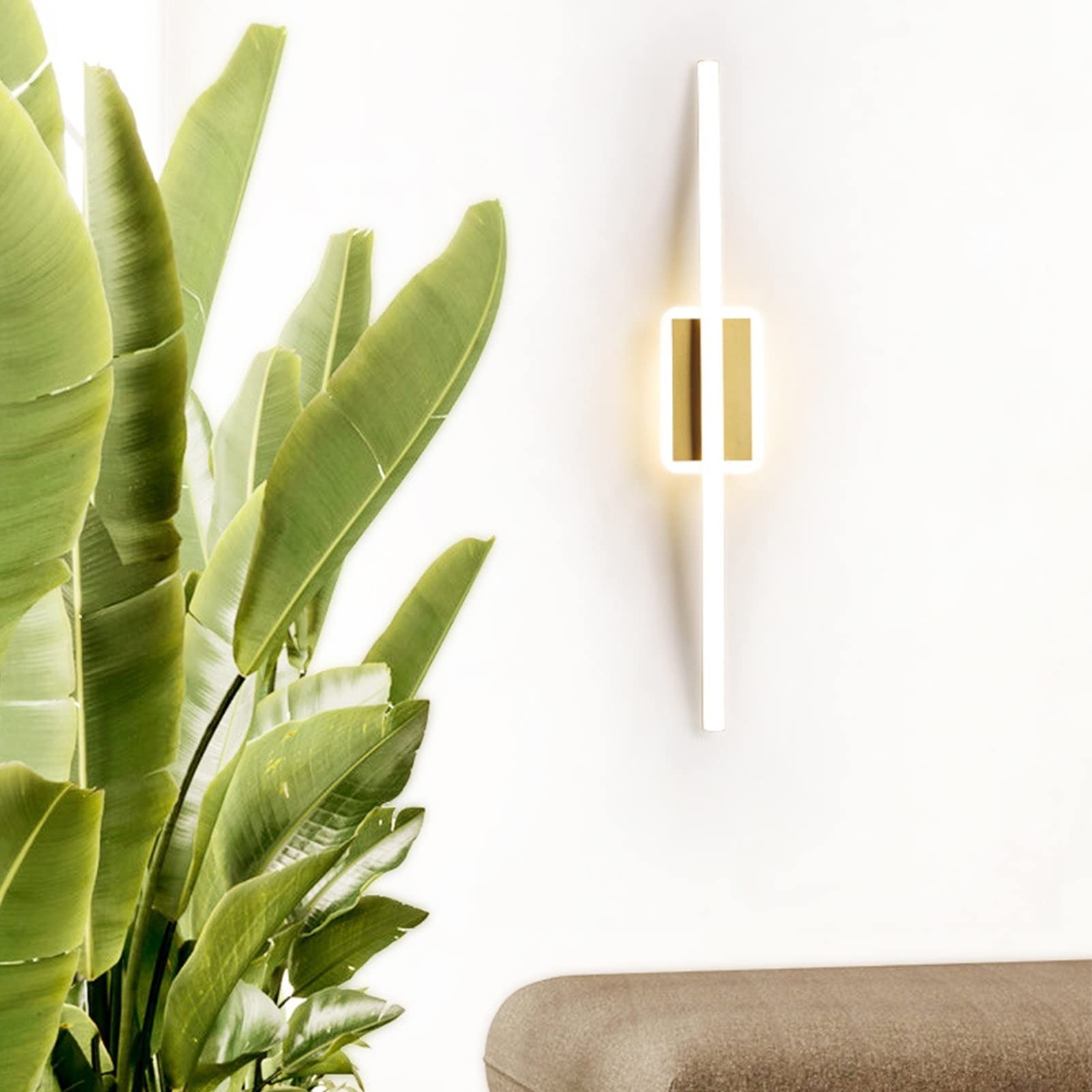 Lampade da parete e applique Lanterna da parete ad arco moderna Applique da parete ad arco lungo Lampada da parete a LED in acrilico minimalista metallizzato creativo Lampada da soffitto a LED Lampada