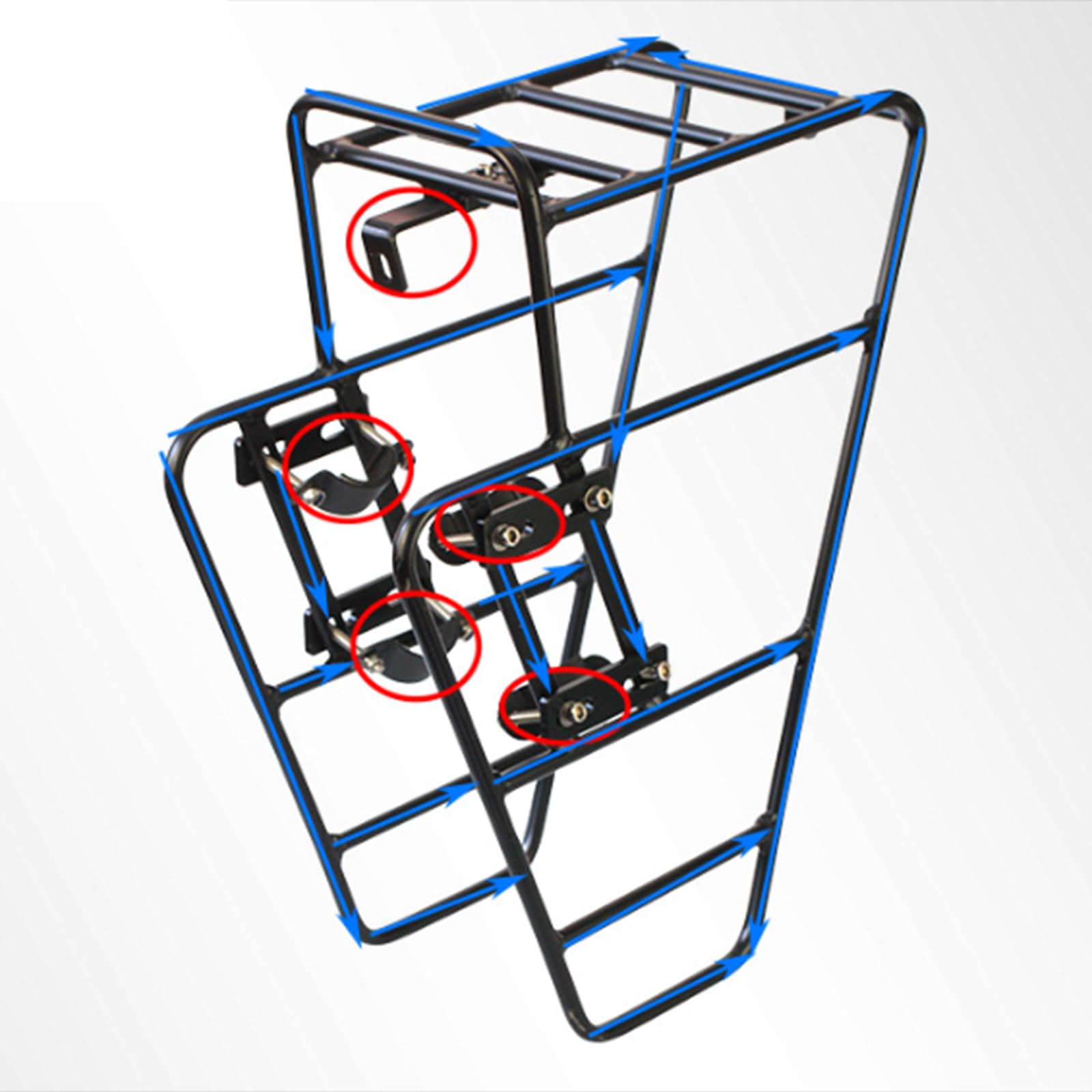 KESOTO Aluminium Gepäckträger Vorne, Halterung für Fahrradtaschen, Geeignet für Mountainbikes Und Tourenräder