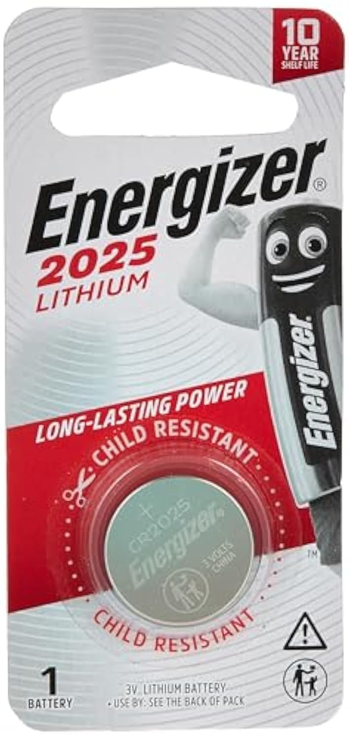 CR2025 Lithium Coin Battery 3V – Long-Lasting, Child-Safe, Compatible with Key Fobs, Watches, Glucometers, Calculators, and Small Electronics – 1 Pack