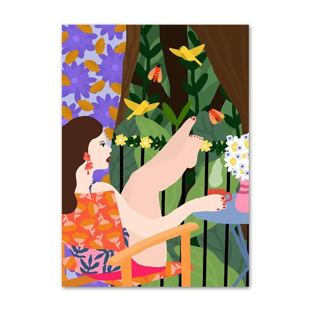 Impression sur toile chat coloré art mural salon moderne 50x70 cm - 4