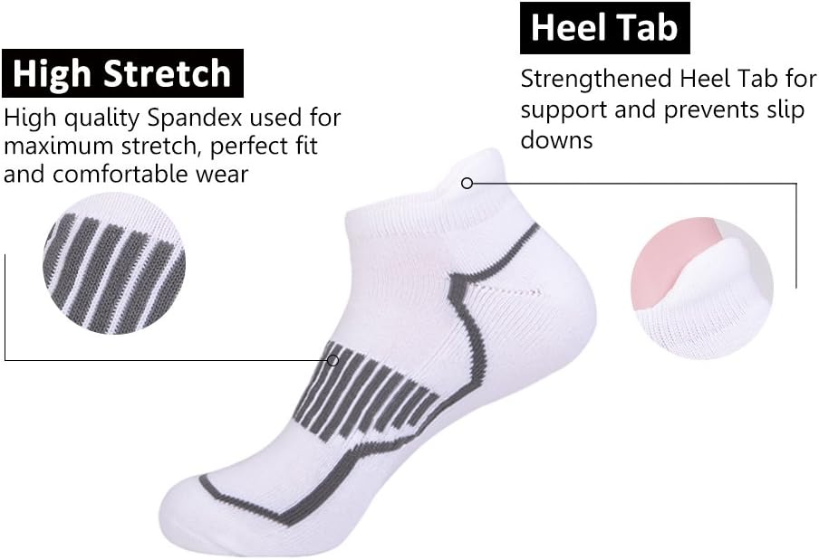 JOYNÉE Mens Low Cut Casual Socks 6 Pack Men Comfort Cushioning Ankle Athletic Socks - Image 4