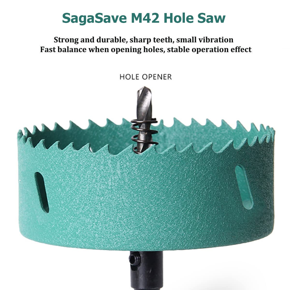 SagaSave 175mm Bi-Metal Hole Saw with Corn Hole Drilling Hole Cutter,Heavy Duty Hole Cutter for Wood,Metal,Stainless Steel,Plastic,Drywall,Fiberboard 1PCS-Green - Image 3