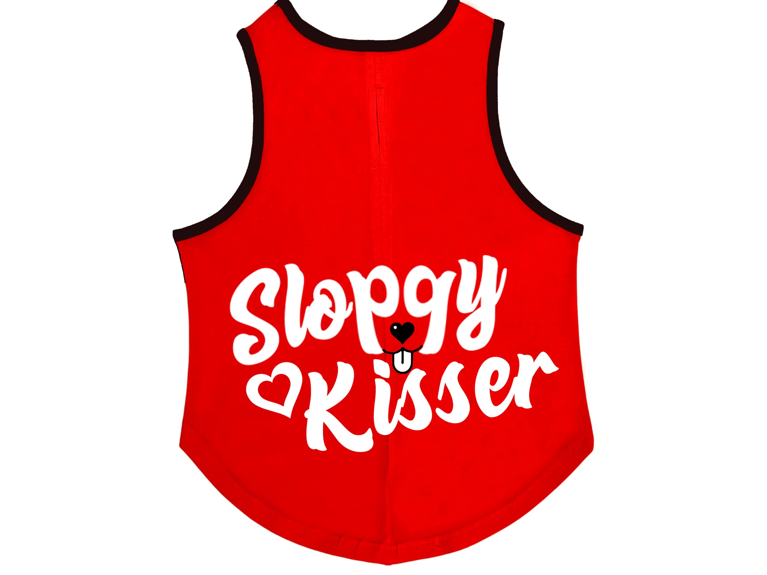 CutiePaw Sleeveless Red Printed Cotton T-Shirt For Dogs, Puppies, Cats And Kittens Of All Breeds. (Labrador,Shihtzu,Beagles,Retreiver,Husky). Refer Size Chart For The Best Fit. - Pack Of 1