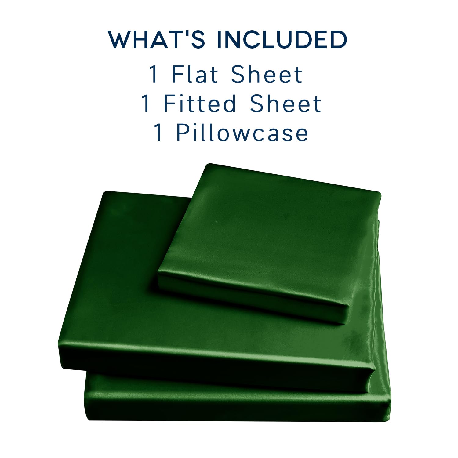 GOLAL Satin Sheets Twin XL Size, 3 Pieces Luxury Silky Soft Bed Sheets - Image 4
