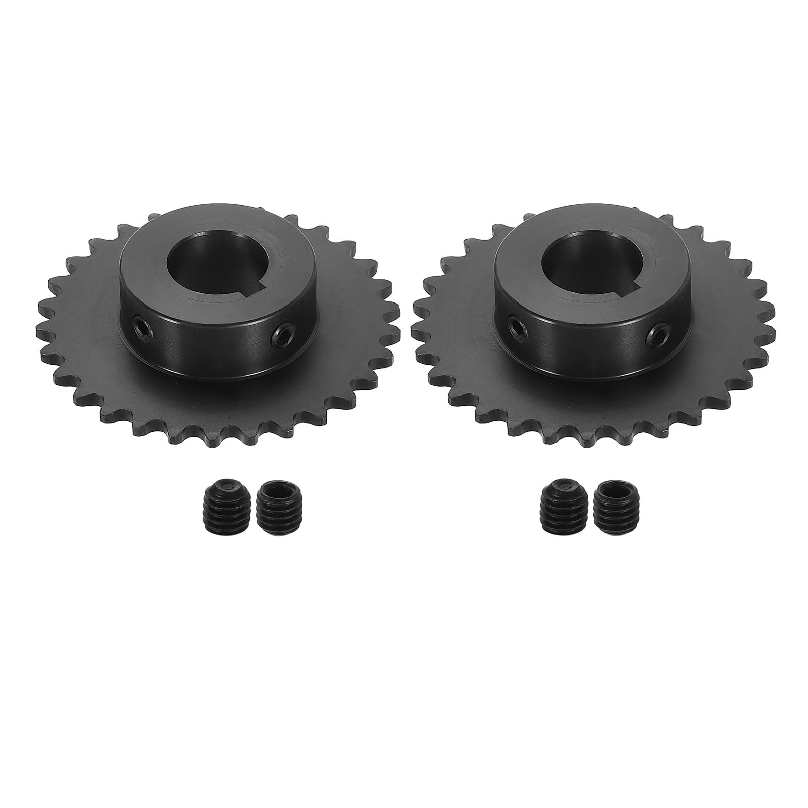 uxcell 2 Pcs #35 Chain Roller Sprocket 3/4" Bore, 24 Tooth C45 Carbon Steel ANSI #35 Roller Sprocket Round Hole with Set Screws for ISO 06C Chain — Amazon image 16