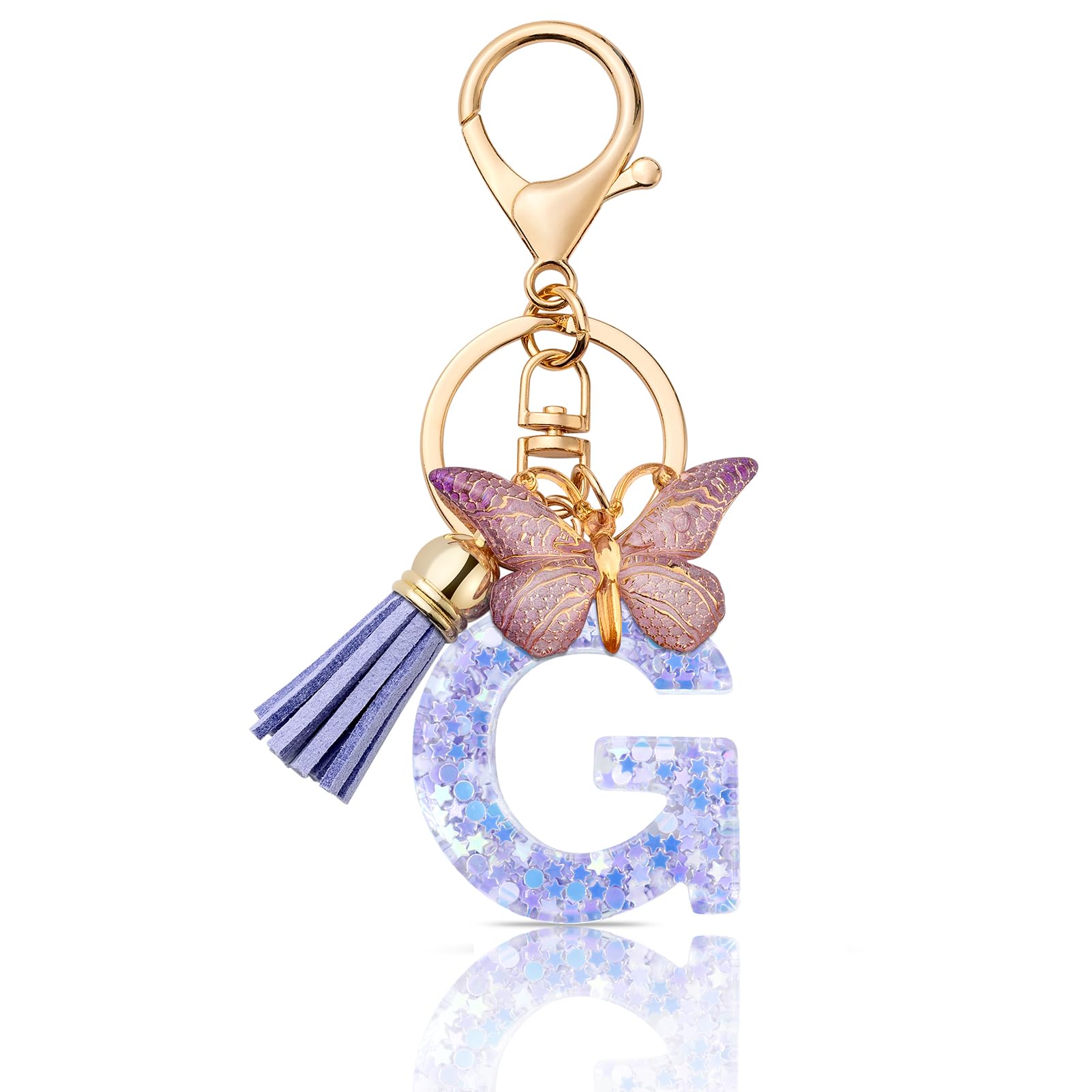 MORSUNBELA Schlüsselanhänger Buchstabe Mädchen Anhänger Schlüssel schlüsselbund Buchstaben mit Anfangsbuchstabe für Frauen Damen