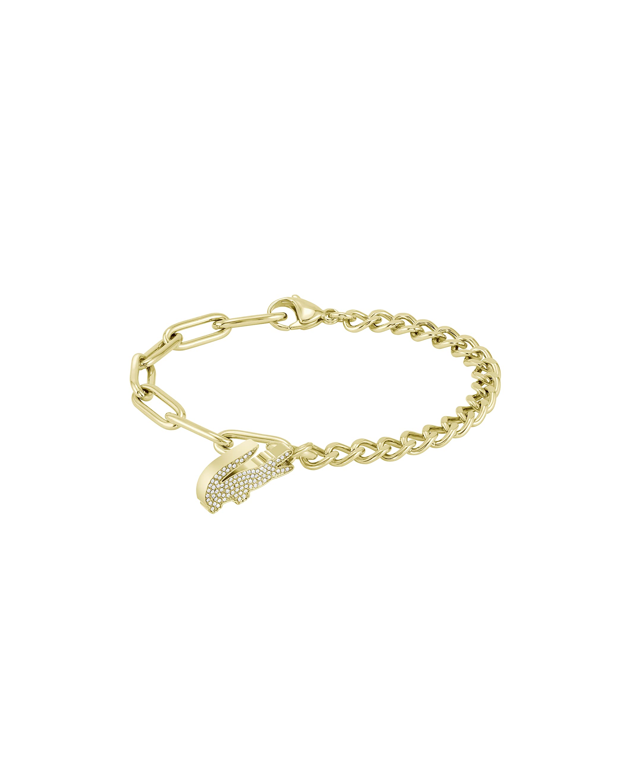 Lacoste Crocodile Women's Chain Bracelets - Stainless Steel and Crystal Jewelry - Gift for Her